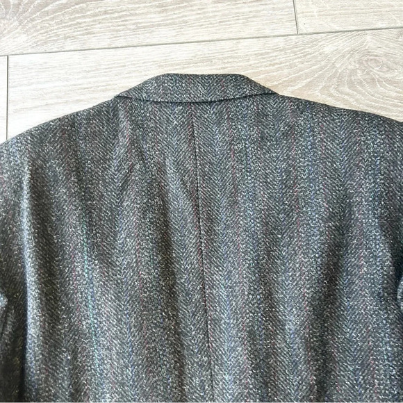 Vintage Wm.H.Leishman Pure Wool Herringbone Tweed Blazer - Picture 15 of 16